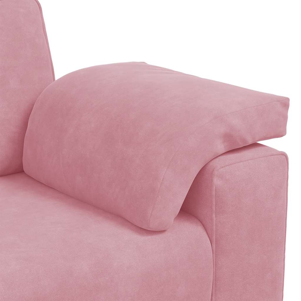 vidaXL Sofa dwuosobowa, różowa, 180x77x82 cm, aksamit