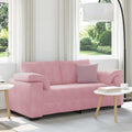 vidaXL Sofa dwuosobowa, różowa, 180x77x82 cm, aksamit