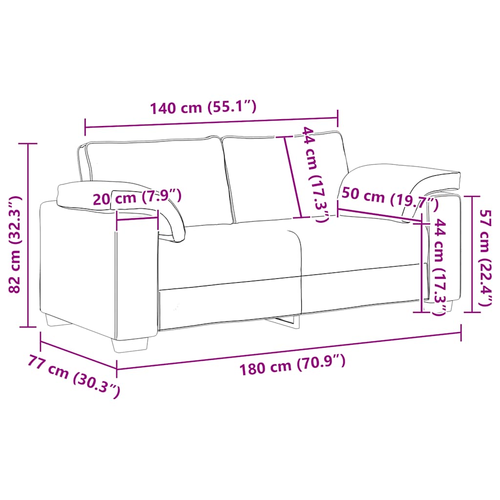 vidaXL Sofa dwuosobowa, wino czerwone, 180x77x82 cm, aksamit