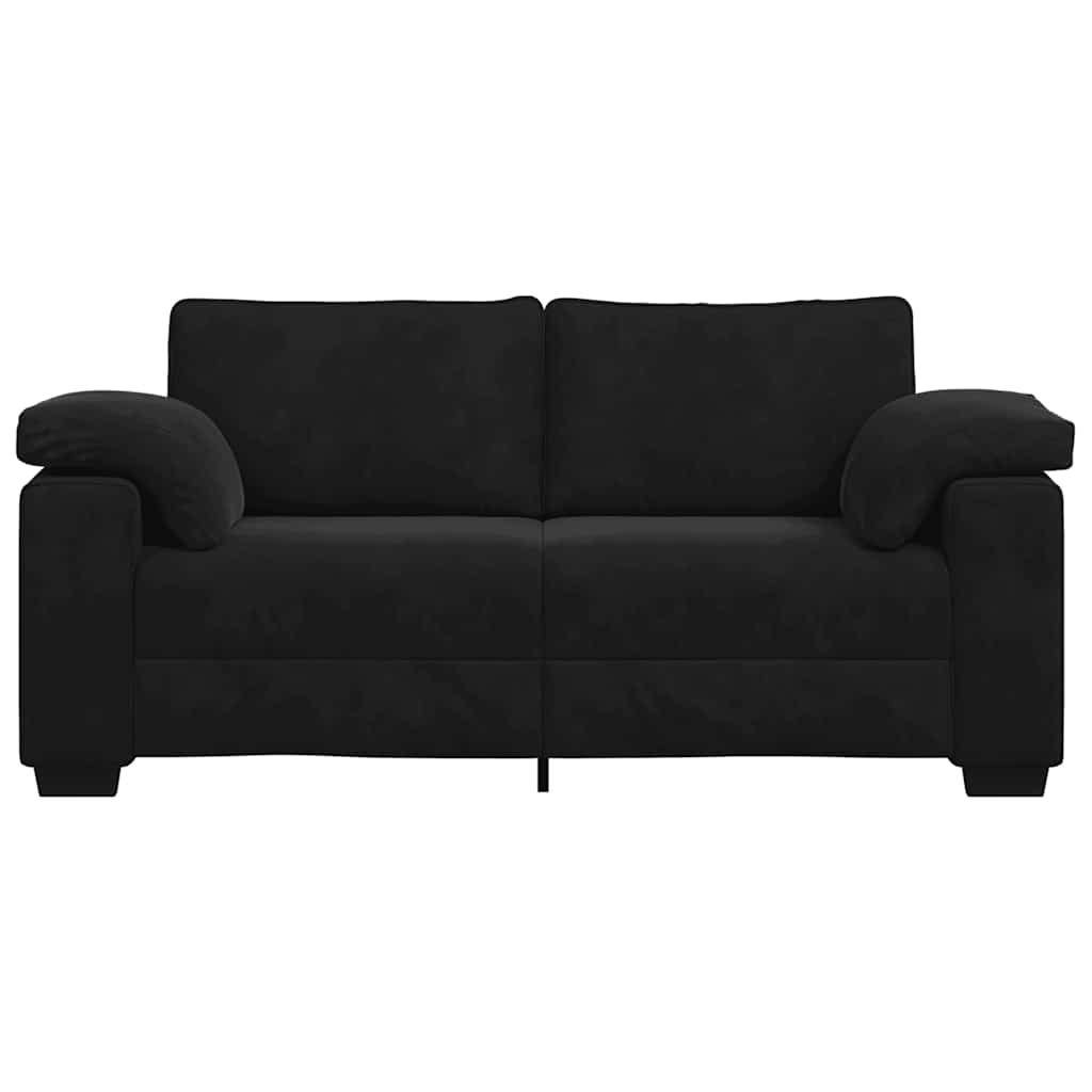 vidaXL Sofa dwuosobowa czarna 180x77x82 cm aksamitna