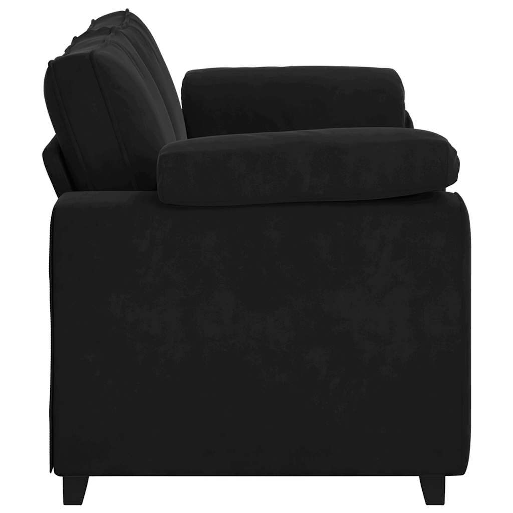 vidaXL Sofa dwuosobowa czarna 180x77x82 cm aksamitna