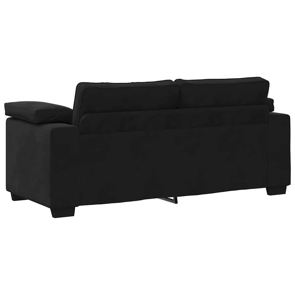 vidaXL Sofa dwuosobowa czarna 180x77x82 cm aksamitna