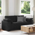 vidaXL Sofa dwuosobowa czarna 180x77x82 cm aksamitna