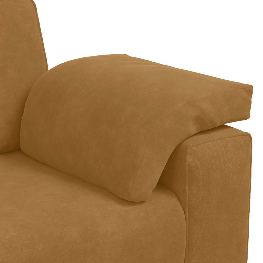 vidaXL Sofa dwuosobowa, brązowa, 180x77x82 cm, aksamit