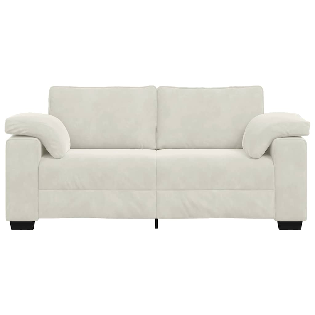 vidaXL Sofa dwuosobowa, kremowa, 180x77x82 cm, aksamit
