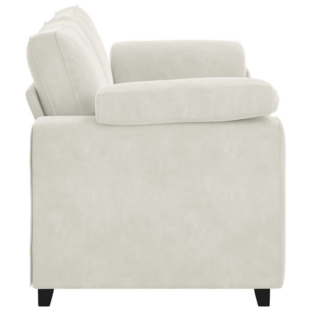 vidaXL Sofa dwuosobowa, kremowa, 180x77x82 cm, aksamit