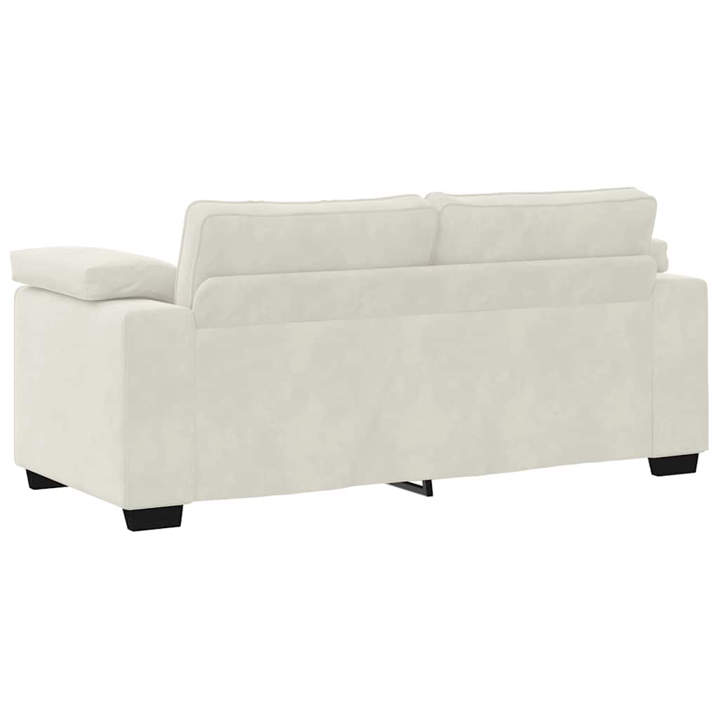 vidaXL Sofa dwuosobowa, kremowa, 180x77x82 cm, aksamit