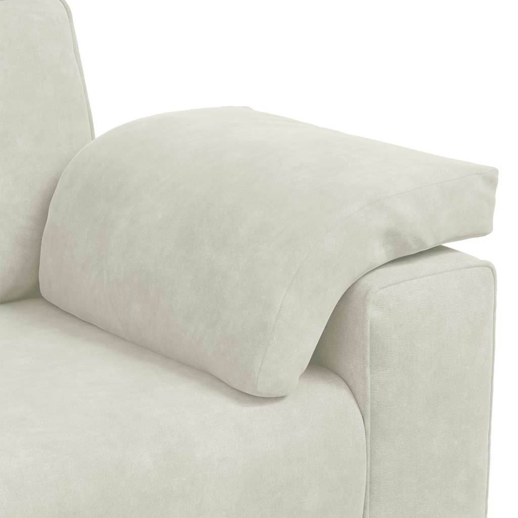 vidaXL Sofa dwuosobowa, kremowa, 180x77x82 cm, aksamit