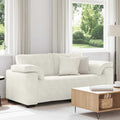 vidaXL Sofa dwuosobowa, kremowa, 180x77x82 cm, aksamit