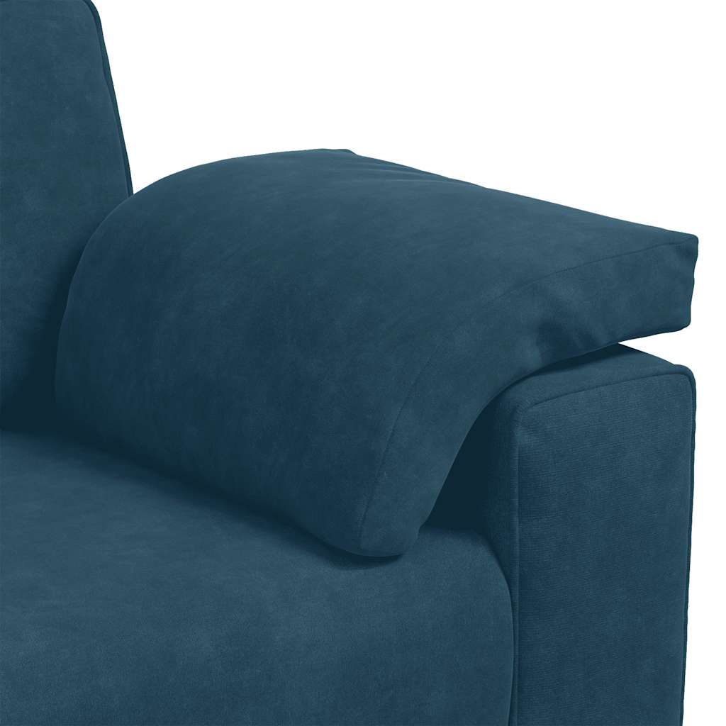 vidaXL Sofa dwuosobowa, niebieska, 180x77x82 cm, aksamit