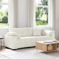 vidaXL Sofa 3-osobowa, kremowa, 220x77x82 cm, aksamit