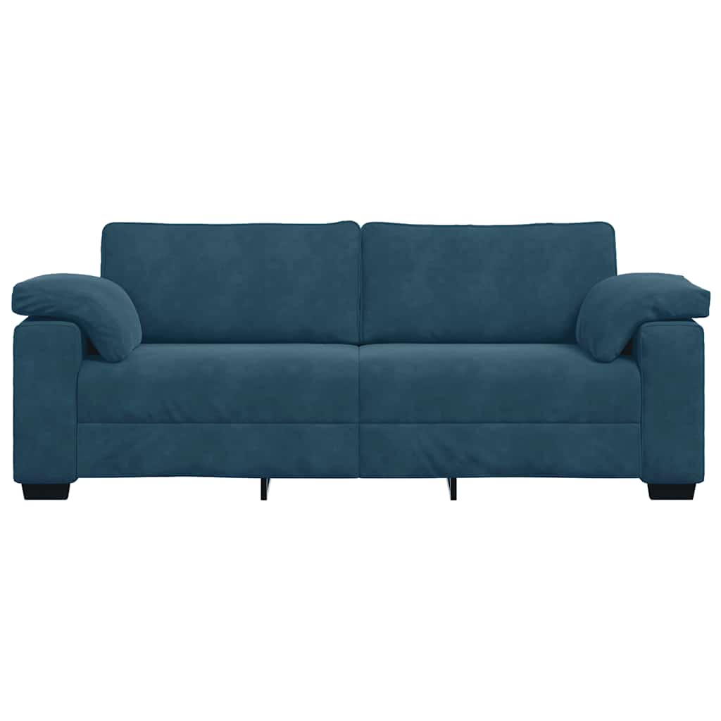 vidaXL Sofa 3-osobowa, niebieska 220x77x82 cm, aksamit