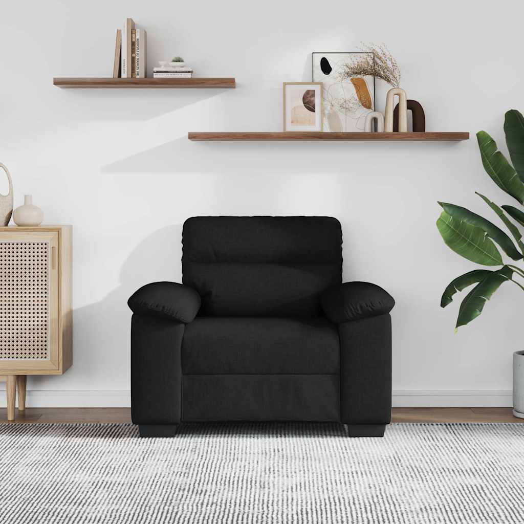 vidaXL Sofa Fotel Czarny 100x81x84 cm Tkanina