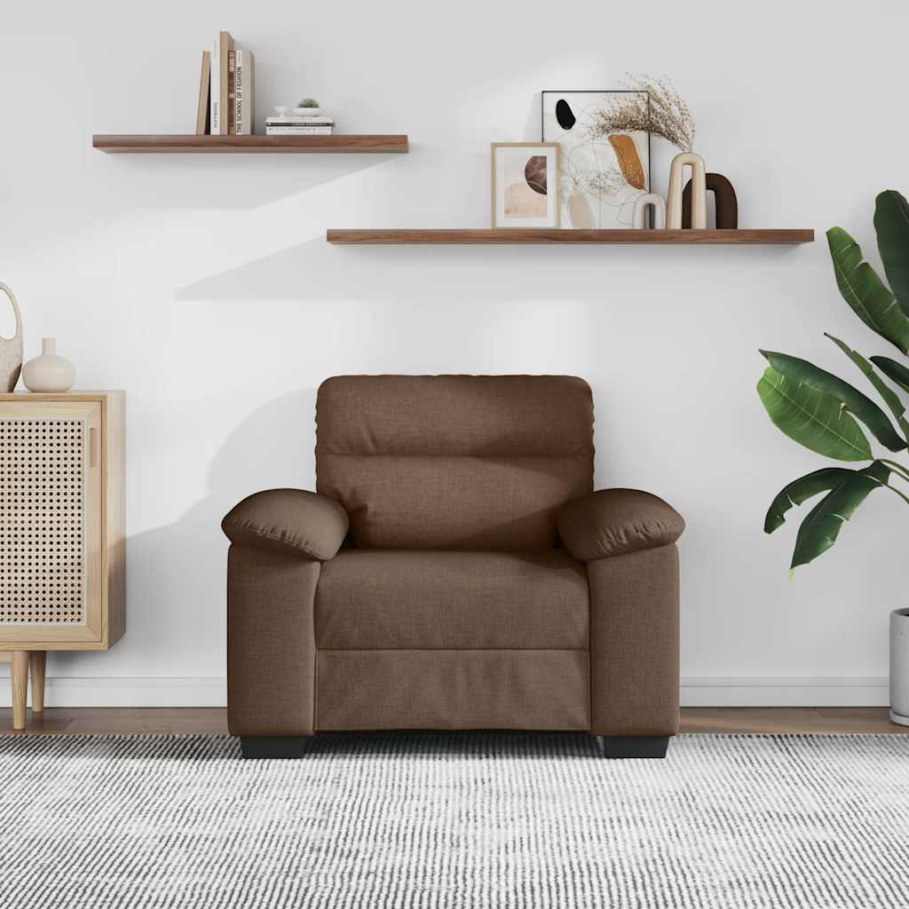 vidaXL Sofa Fotel Brązowy 100x81x84 cm Tkanina