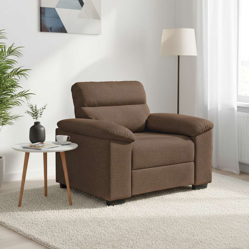 vidaXL Sofa Fotel Brązowy 100x81x84 cm Tkanina