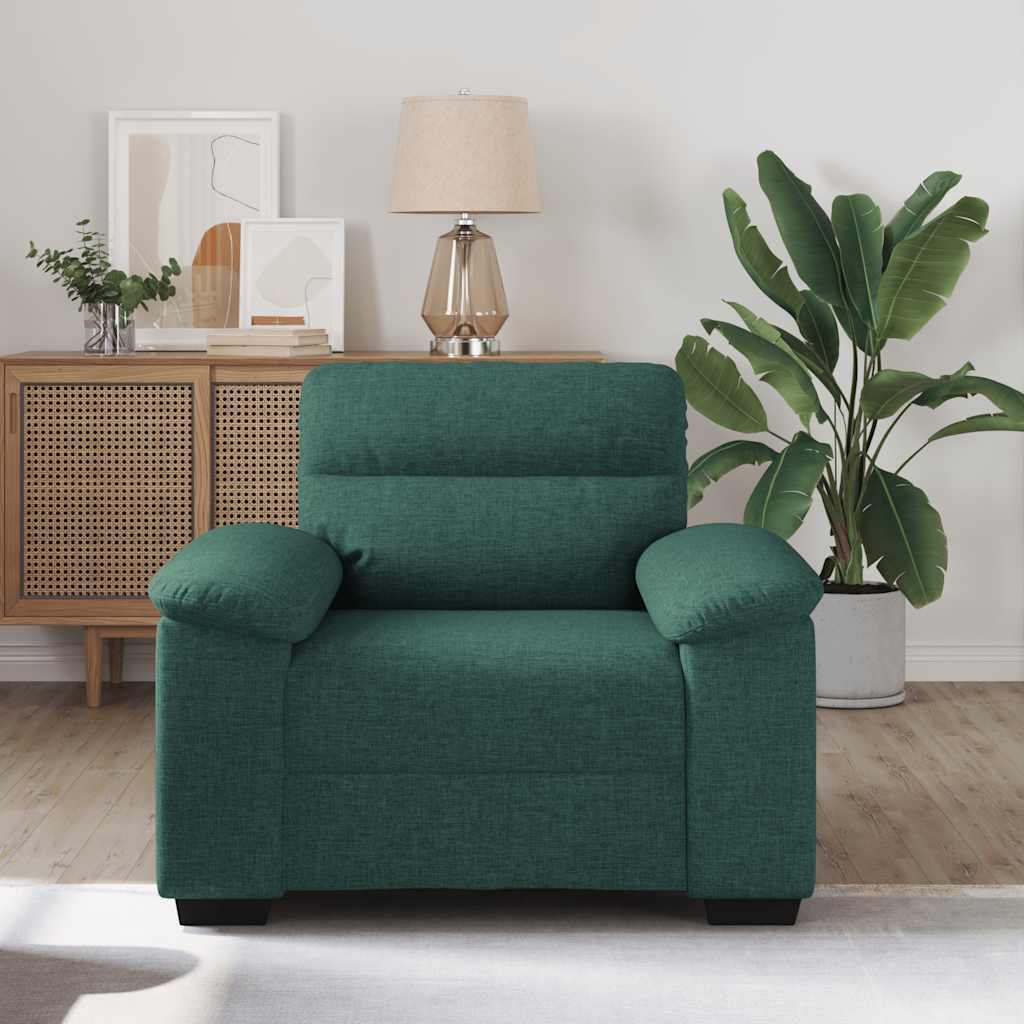 vidaXL Sofa Fotel Ciemnozielony 100x81x84 cm Tkanina