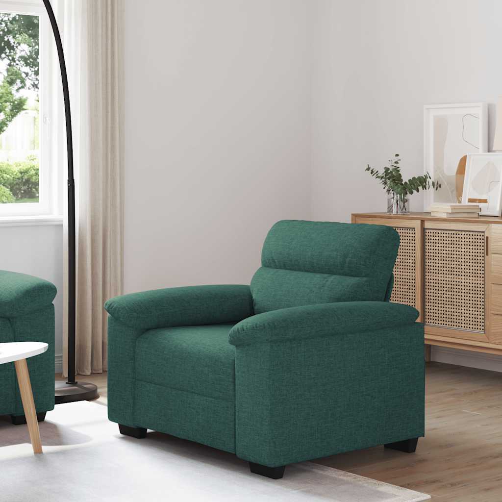vidaXL Sofa Fotel Ciemnozielony 100x81x84 cm Tkanina