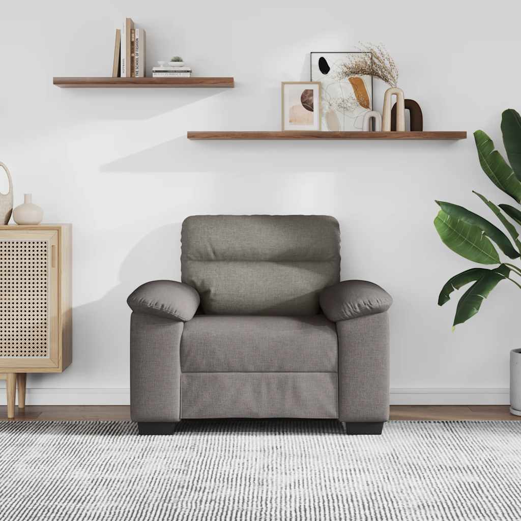 vidaXL Sofa Fotel Taupe 100x81x84 cm Tkanina