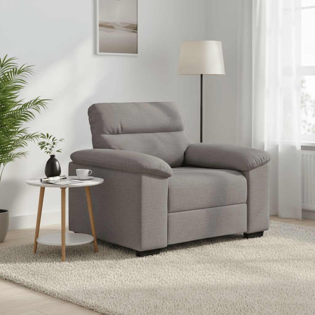 vidaXL Sofa Fotel Taupe 100x81x84 cm Tkanina