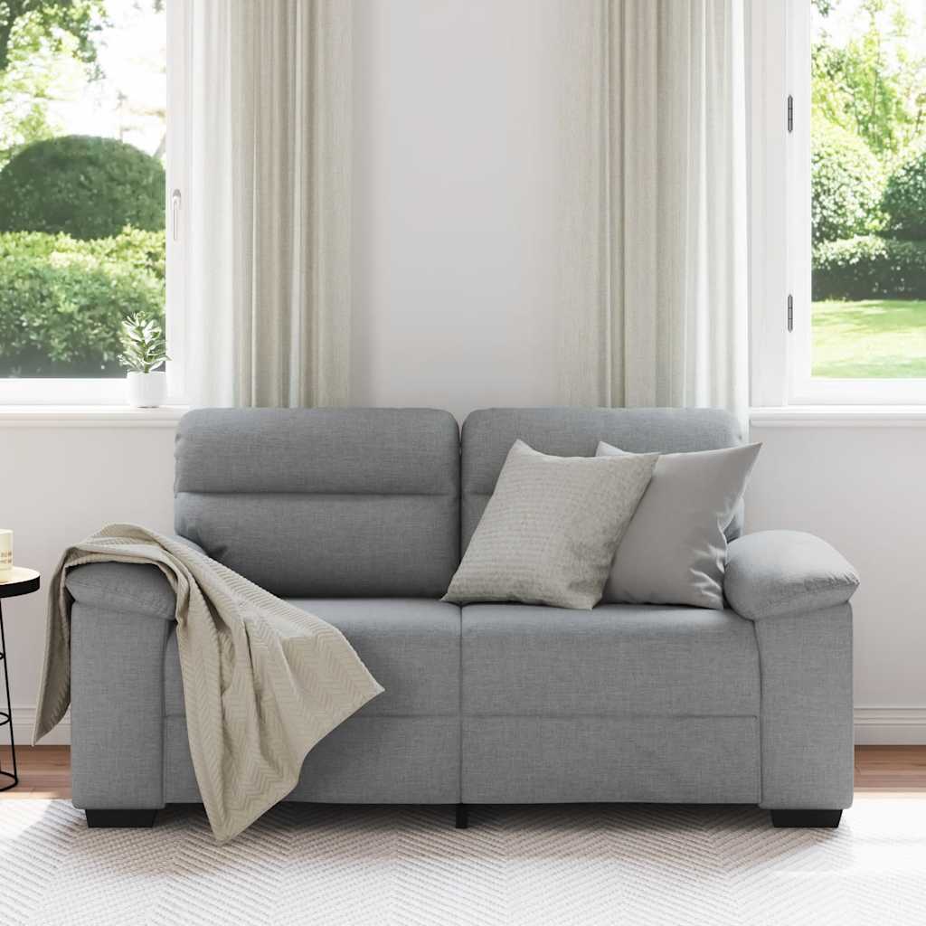 vidaXL Sofa 2-osobowa Jasnoszara 160x81x84 cm Tkanina