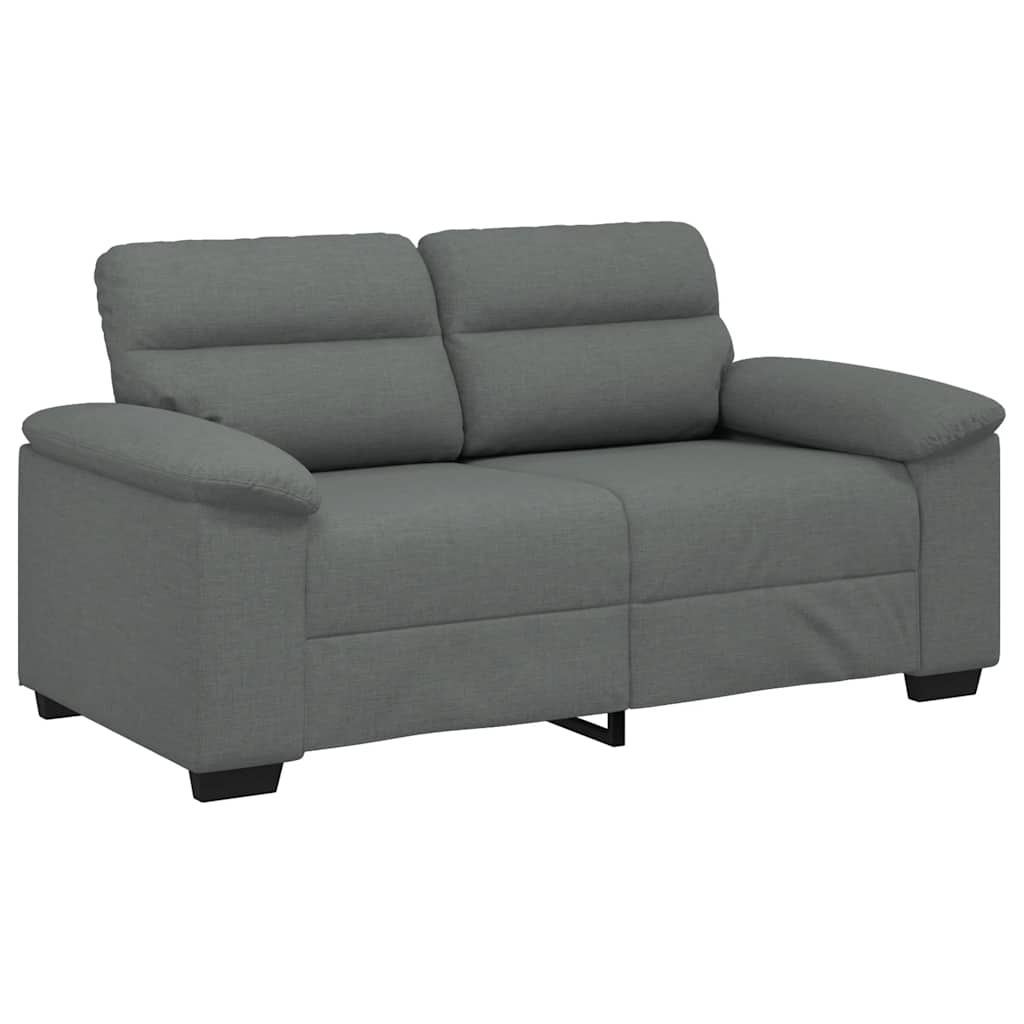 vidaXL Sofa 2-osobowa Ciemnoszara 160x81x84 cm Tkanina