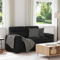 vidaXL Sofa 2-osobowa Czarna 160x81x84 cm Tkanina