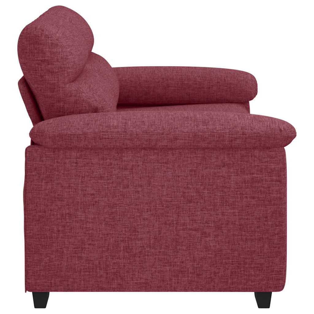 vidaXL Sofa 2-osobowa w kolorze czerwonego wina 160x81x84 cm Tkanina