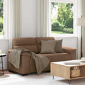 vidaXL Sofa 2-osobowa brązowa 160x81x84 cm tkanina