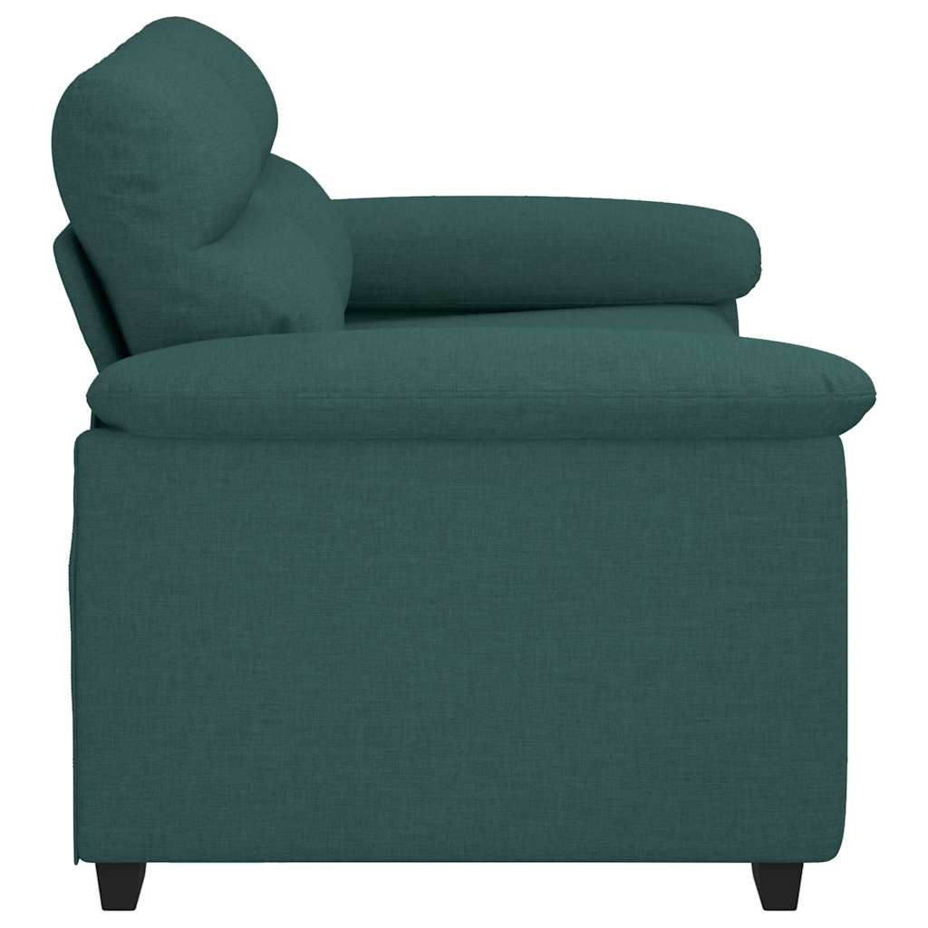 vidaXL Sofa 2-osobowa Ciemnozielona 160x81x84 cm Tkanina