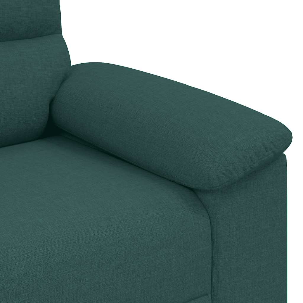 vidaXL Sofa 2-osobowa Ciemnozielona 160x81x84 cm Tkanina