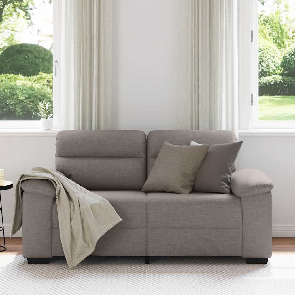 vidaXL Sofa 2-osobowa Taupe 160x81x84 cm Tkanina