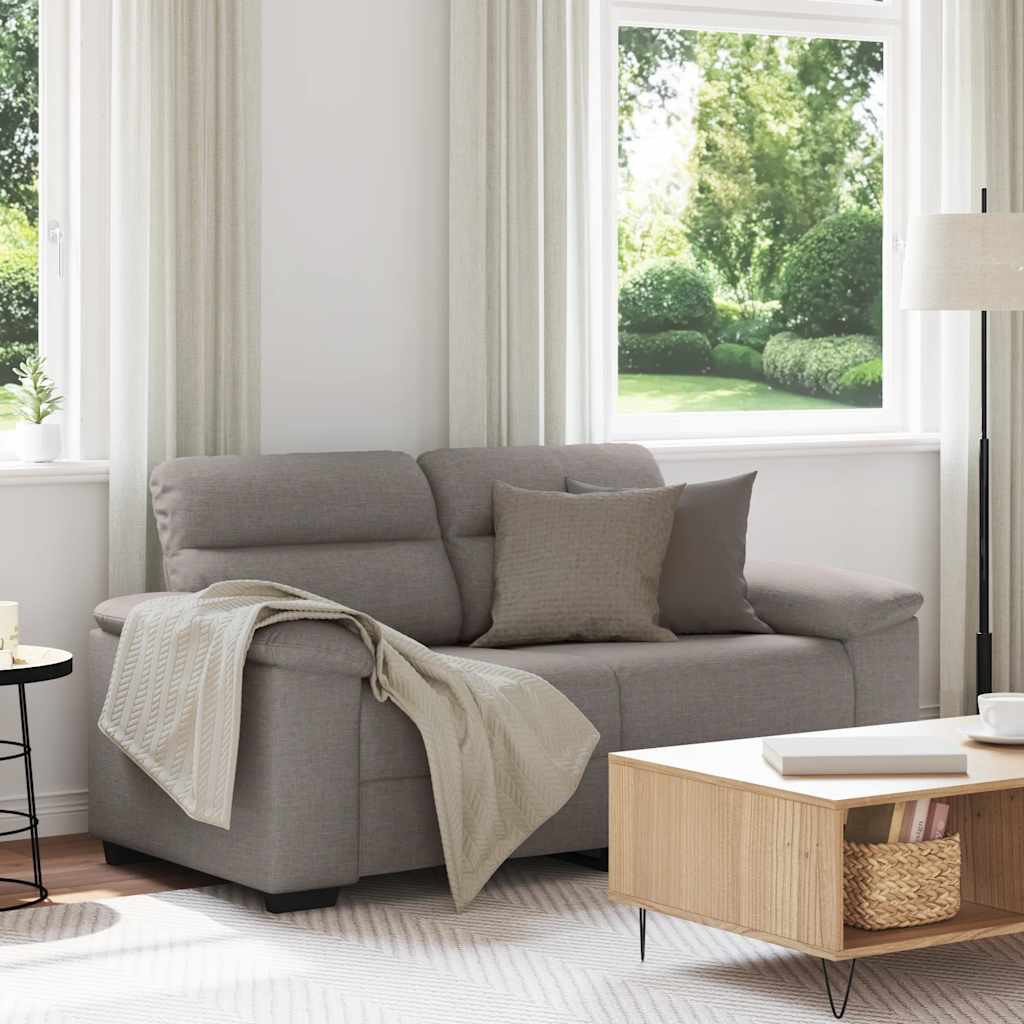 vidaXL Sofa 2-osobowa Taupe 160x81x84 cm Tkanina
