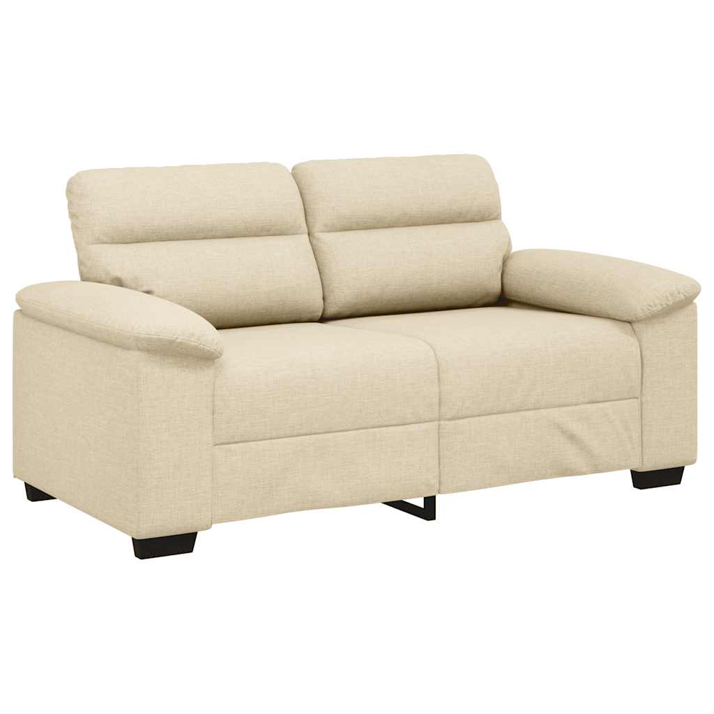 vidaXL Sofa 2-osobowa kremowa 160x81x84 cm Tkanina