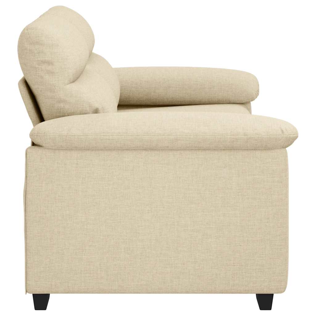 vidaXL Sofa 2-osobowa kremowa 160x81x84 cm Tkanina