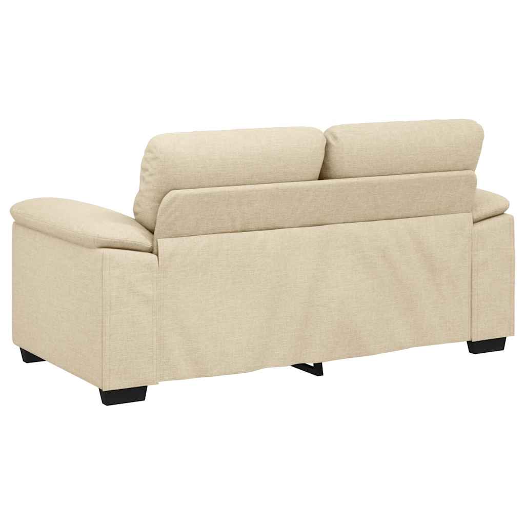 vidaXL Sofa 2-osobowa kremowa 160x81x84 cm Tkanina