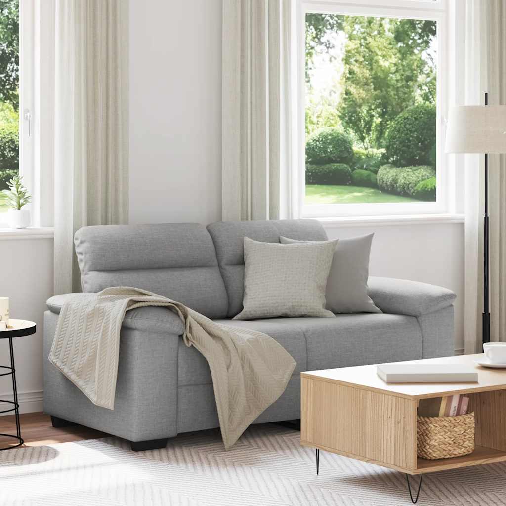 vidaXL Sofa 2-osobowa Cloud Grey 160x81x84 cm Tkanina
