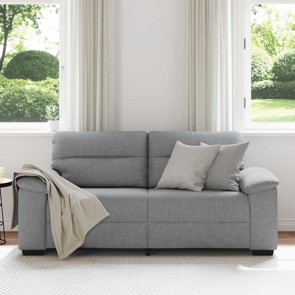 vidaXL Sofa 2-osobowa, jasnoszara, 180x81x84 cm, tapicerowana tkaniną
