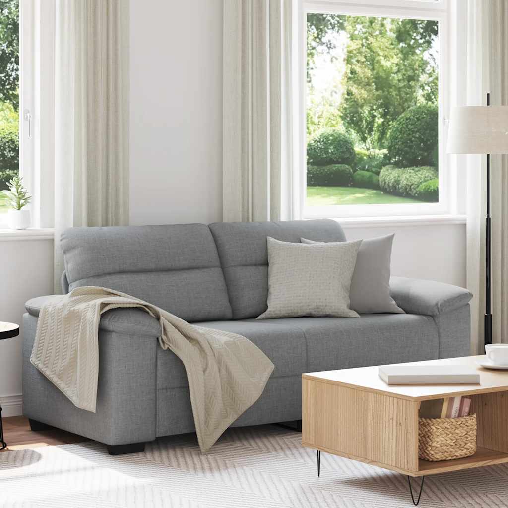 vidaXL Sofa 2-osobowa, jasnoszara, 180x81x84 cm, tapicerowana tkaniną