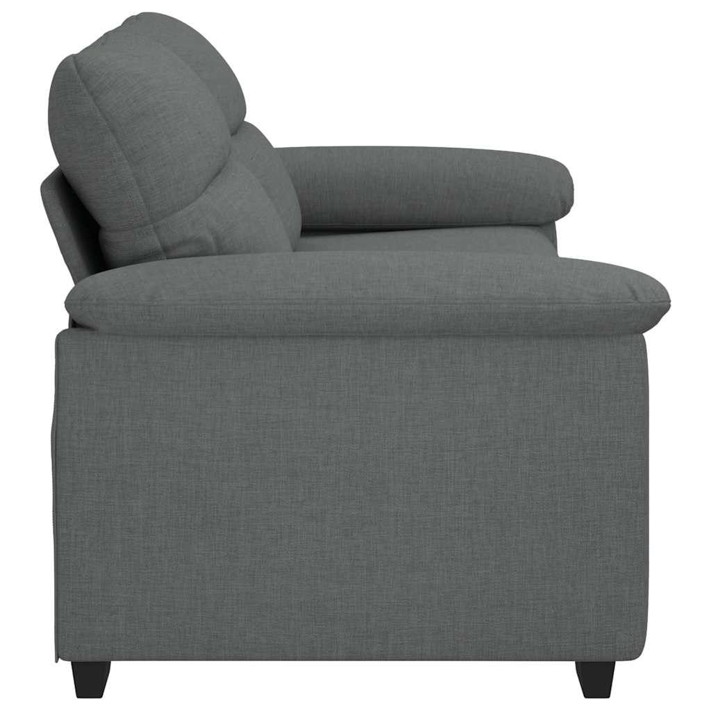 vidaXL Sofa 2-osobowa, ciemnoszara, 180x81x84 cm, tapicerowana tkaniną