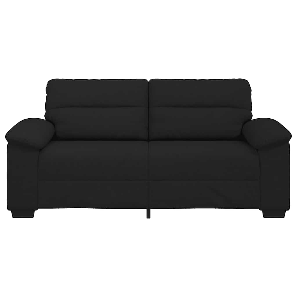 vidaXL Sofa 2-osobowa, czarna, 180x81x84 cm, tapicerowana tkaniną
