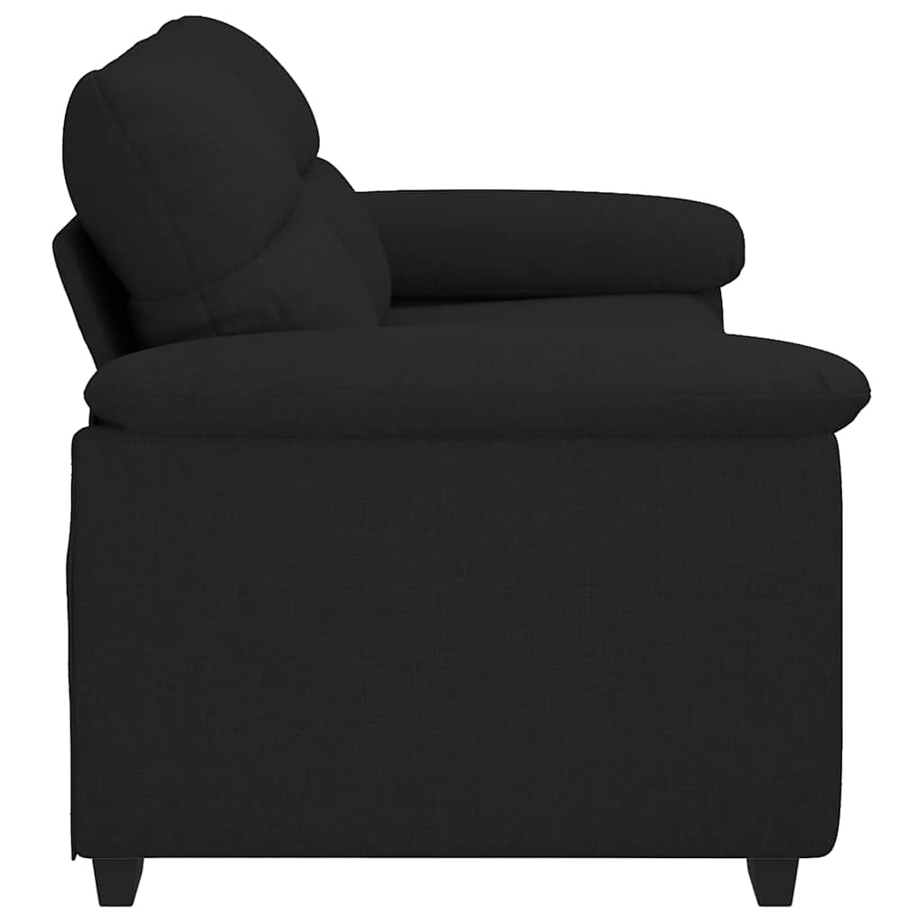 vidaXL Sofa 2-osobowa, czarna, 180x81x84 cm, tapicerowana tkaniną