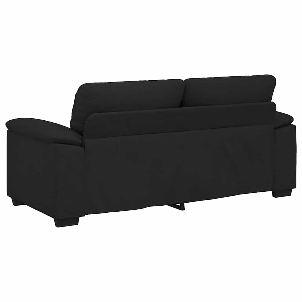vidaXL Sofa 2-osobowa, czarna, 180x81x84 cm, tapicerowana tkaniną