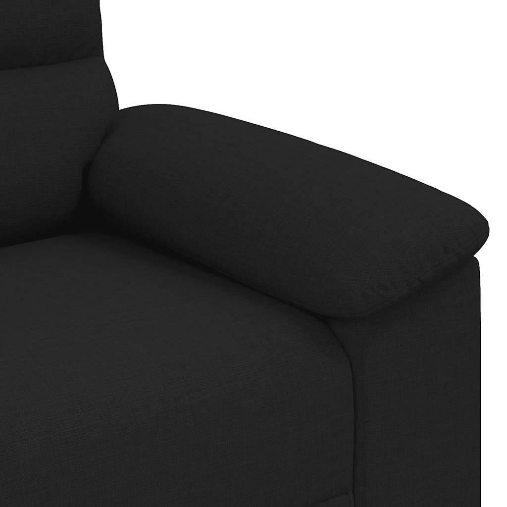vidaXL Sofa 2-osobowa, czarna, 180x81x84 cm, tapicerowana tkaniną