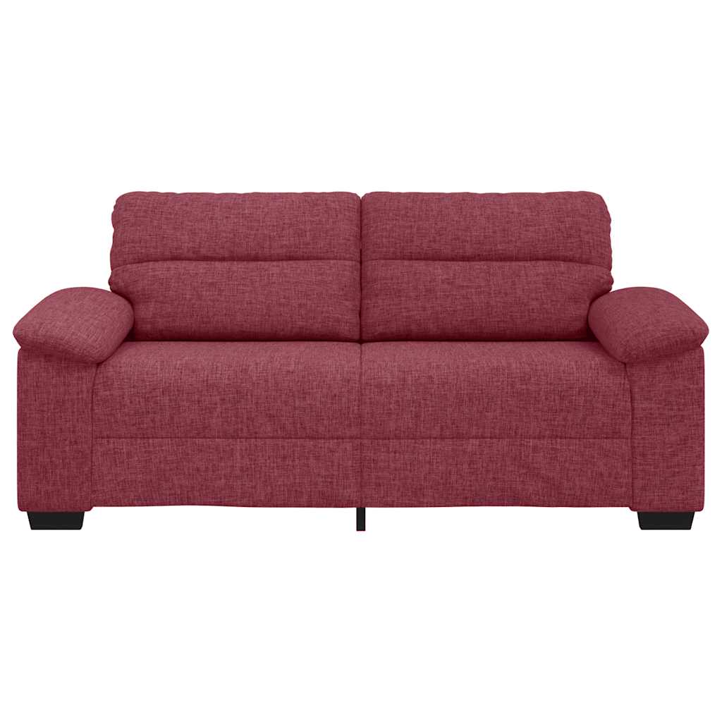 vidaXL Sofa 2-osobowa, winna czerwień, 180x81x84 cm, tkaniną