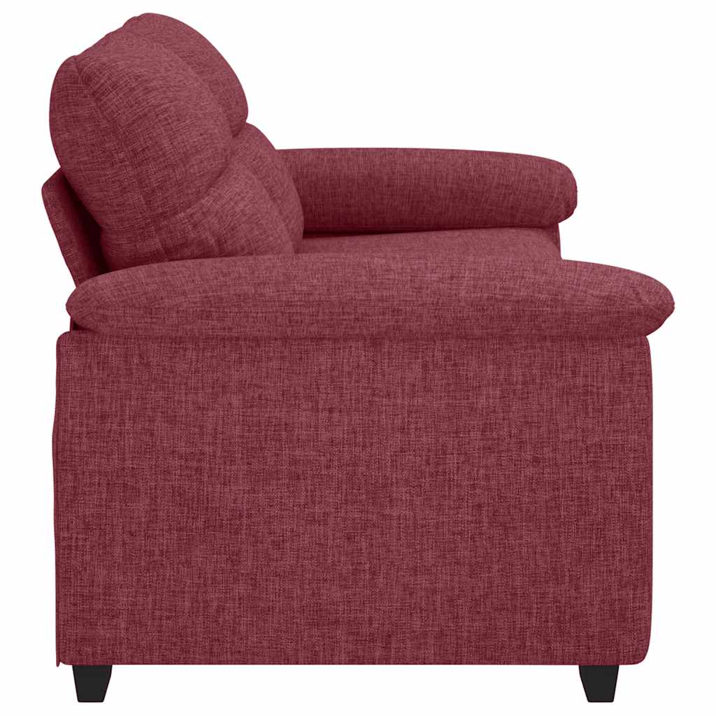 vidaXL Sofa 2-osobowa, winna czerwień, 180x81x84 cm, tkaniną