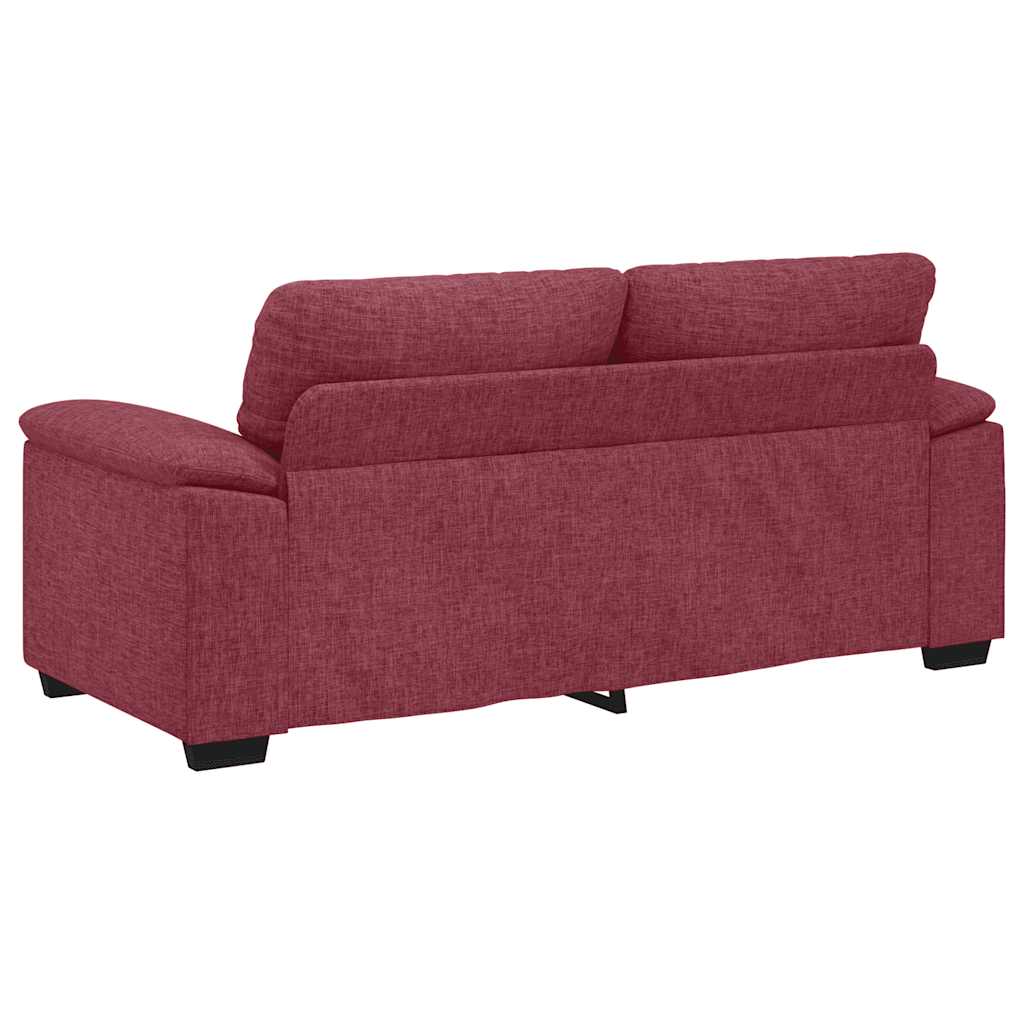 vidaXL Sofa 2-osobowa, winna czerwień, 180x81x84 cm, tkaniną