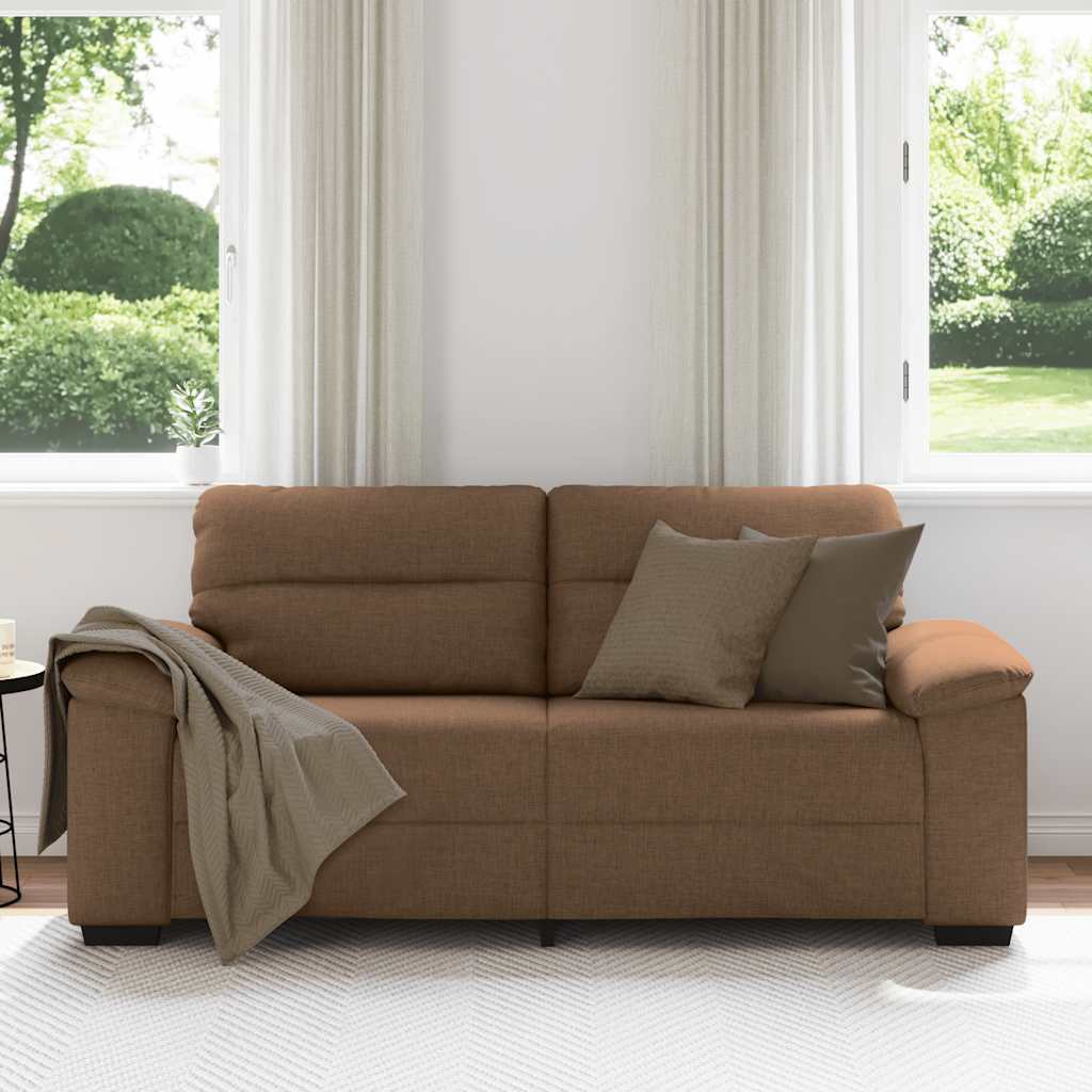 vidaXL Sofa 2-osobowa, brązowa, 180x81x84 cm, tkaniną