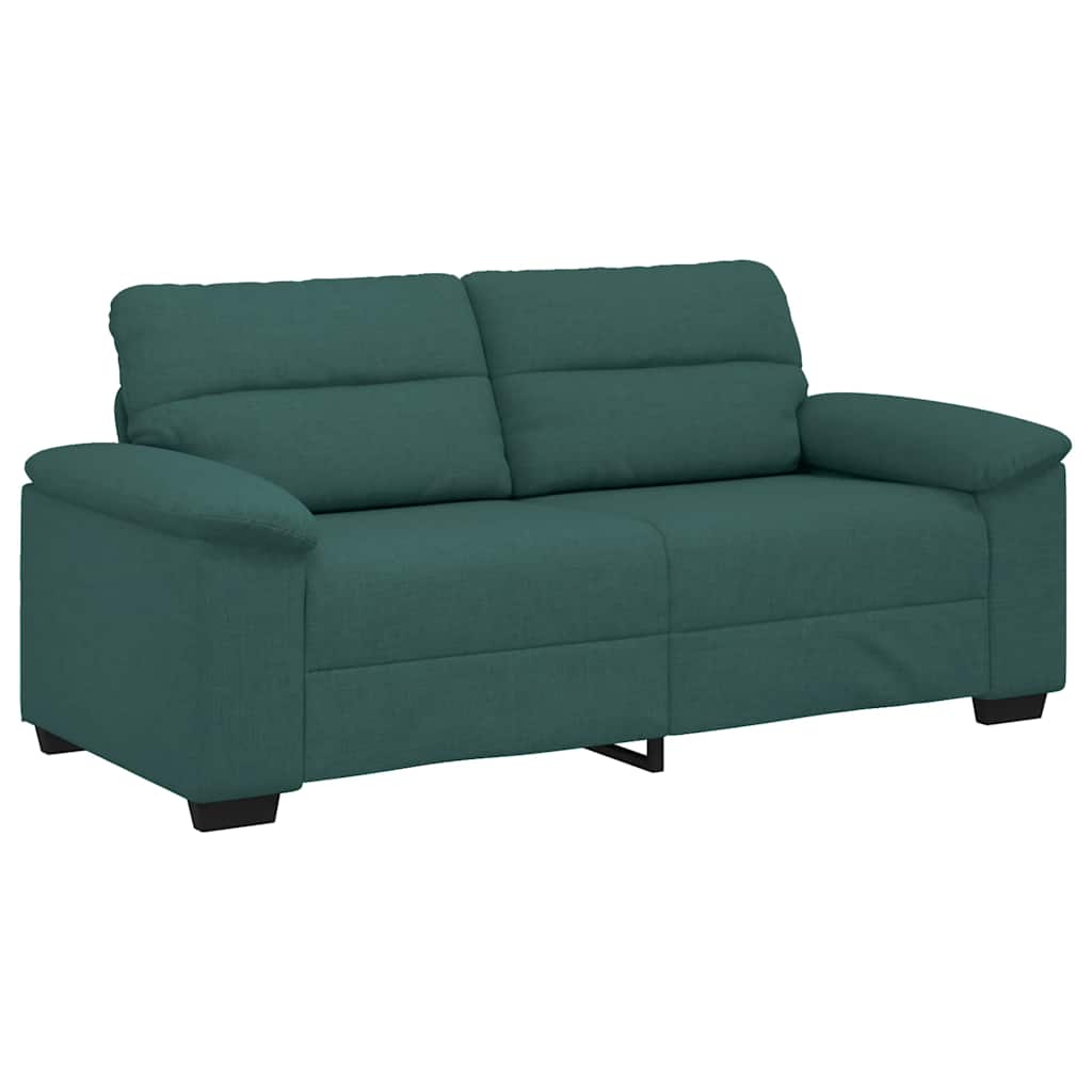 vidaXL Sofa 2-osobowa, ciemnozielona, 180x81x84 cm, tkaniną