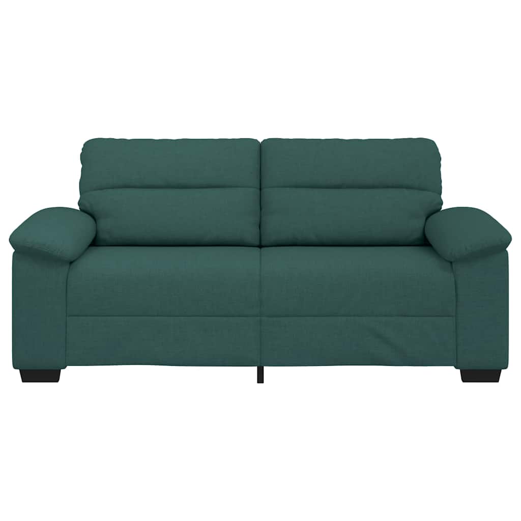 vidaXL Sofa 2-osobowa, ciemnozielona, 180x81x84 cm, tkaniną