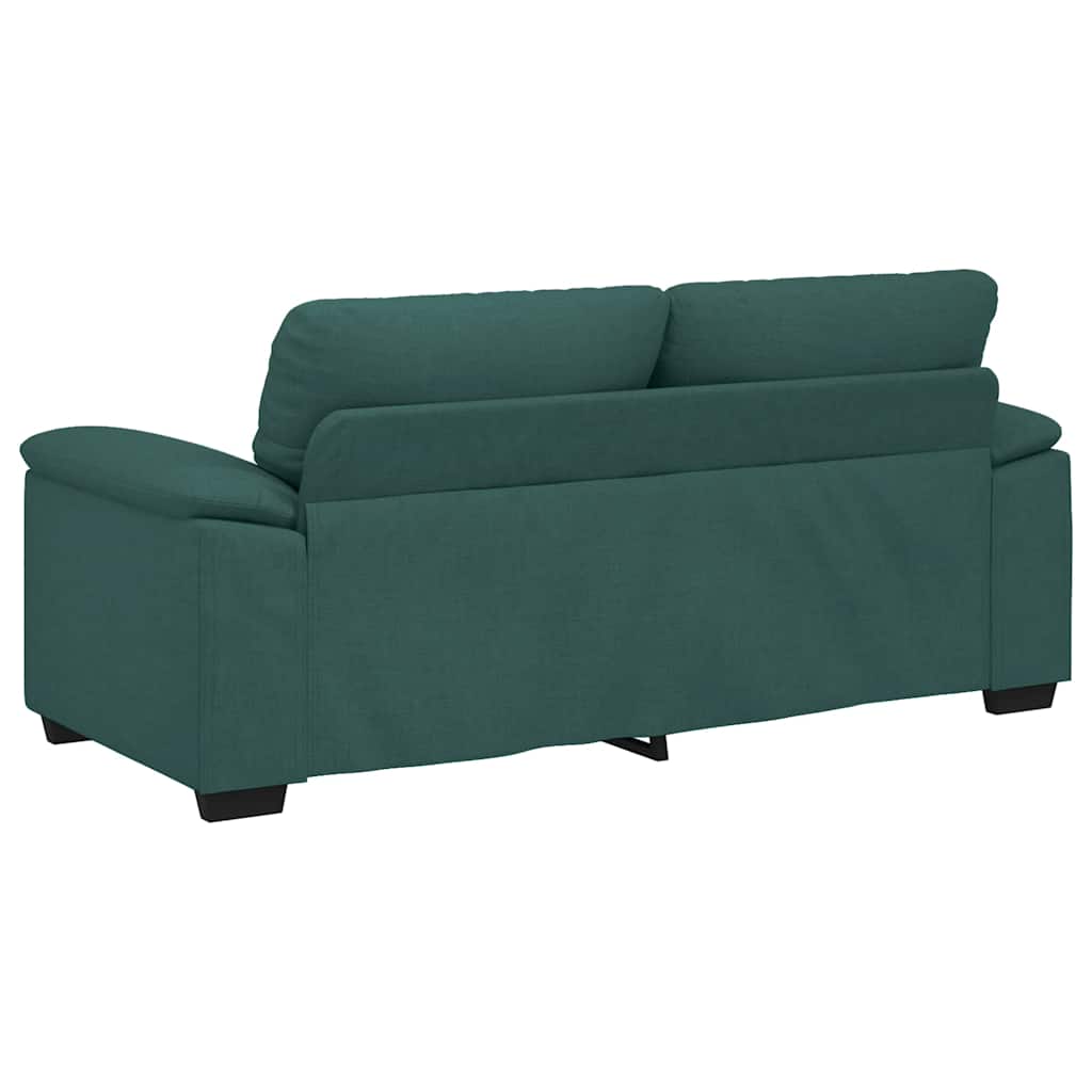 vidaXL Sofa 2-osobowa, ciemnozielona, 180x81x84 cm, tkaniną
